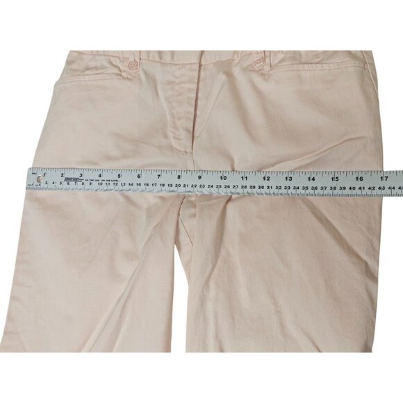Ann Taylor Factory Store Womens Petites Pink Chino Pants Size 2P Cotton Blend - Picture 6 of 10